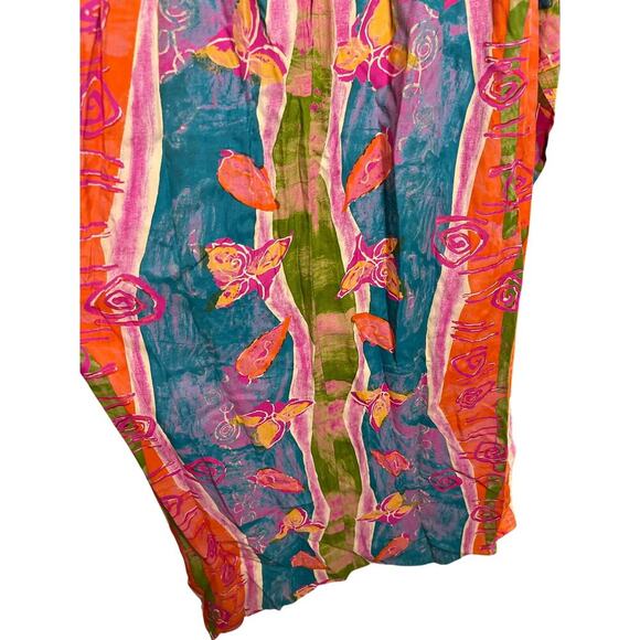 Vintage Rabbit Rabbit Rabbit Designs Abstract Print Midi Dress Boho 90s Size 10 - Picture 5 of 7